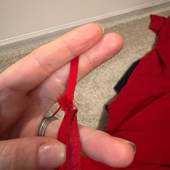 Jill Stuart Red Wide Leg Belted Jumpsuit - Picture 2 of 8